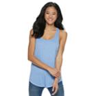 Juniors' So&reg; Contrast Trim Racerback Tank, Teens, Size: Xl, Med Blue