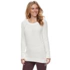 Women's Sonoma Goods For Life&trade; Lace-up Crewneck Sweater, Size: Small, White