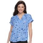 Women's Apt. 9&reg; Dolman Crepe Blouse, Size: Xs, Med Blue