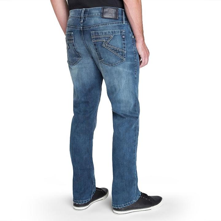 Mens Rock & Republic Stretch Straight-fit Jeans, Men's, Size: 42x30, Med Blue
