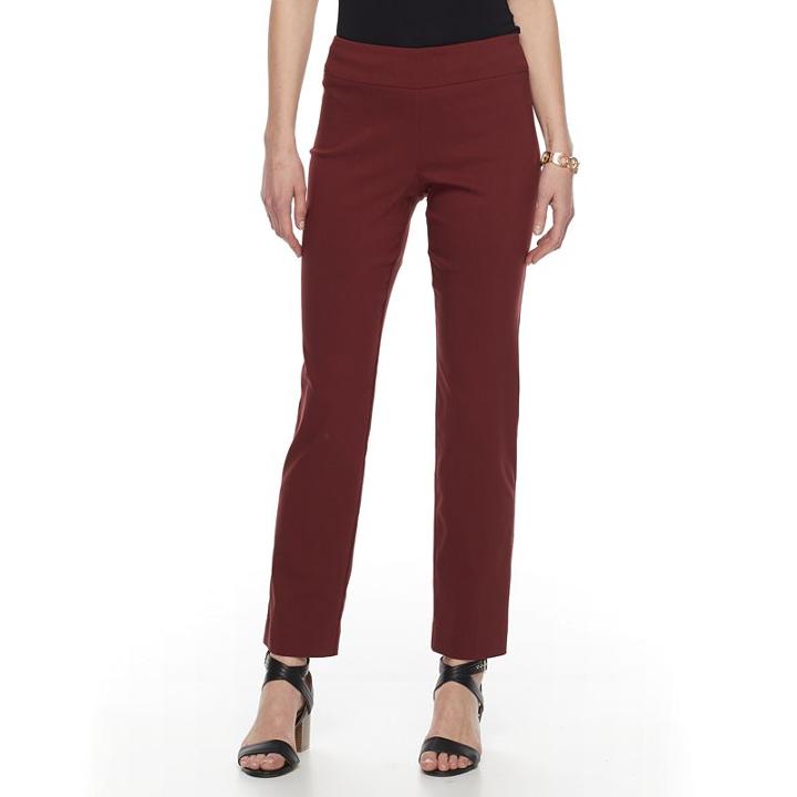 Women's Dana Buchman Slimming Pull-on Pants, Size: Xl, Drk Orange