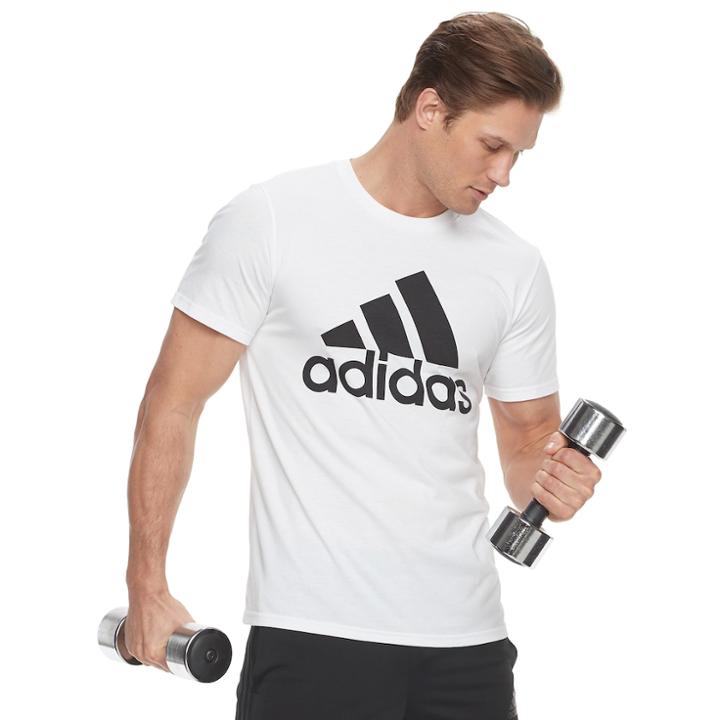 Big & Tall Adidas Logo Performance Tee, Men's, Size: 3xb, White