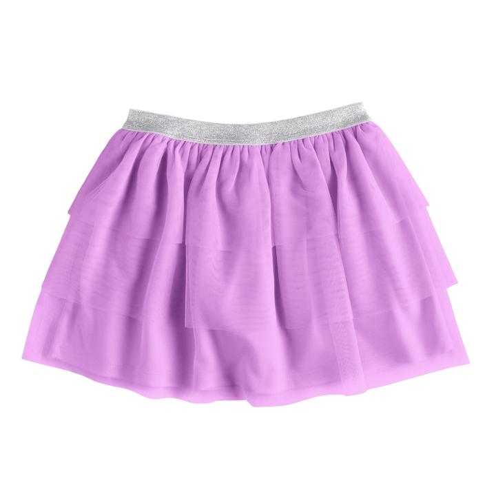 Girls 4-10 Jumping Beans&reg; Tiered Mesh Skort, Size: 10, Brt Purple