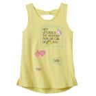 Girls 7-16 So&reg; Bow Back Printed Tank Top, Girl's, Size: 7-8, Gold