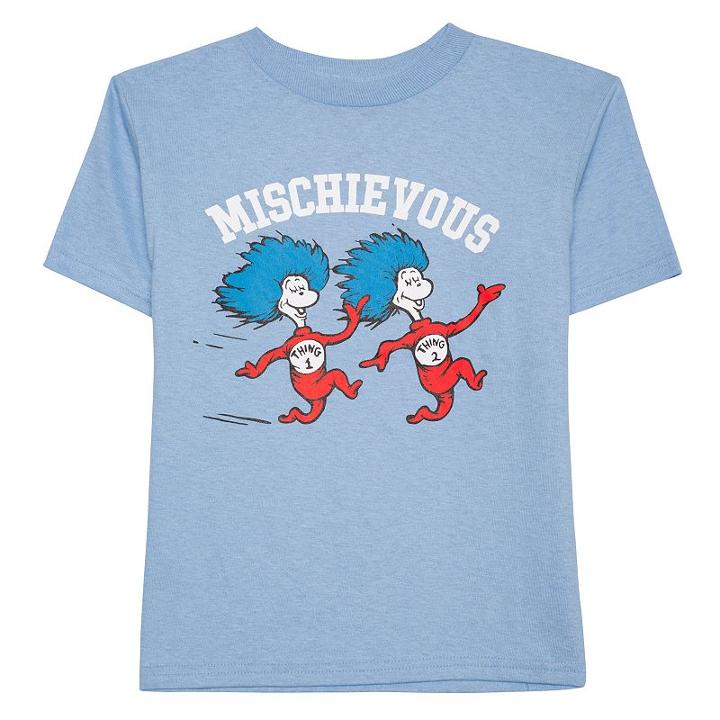 Boys 4-7 Dr. Seuss Mischievous Thing One & Thing Two Graphic Tee, Size: 5/6, Med Blue