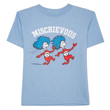 Boys 4-7 Dr. Seuss Mischievous Thing One & Thing Two Graphic Tee, Size: 5/6, Med Blue