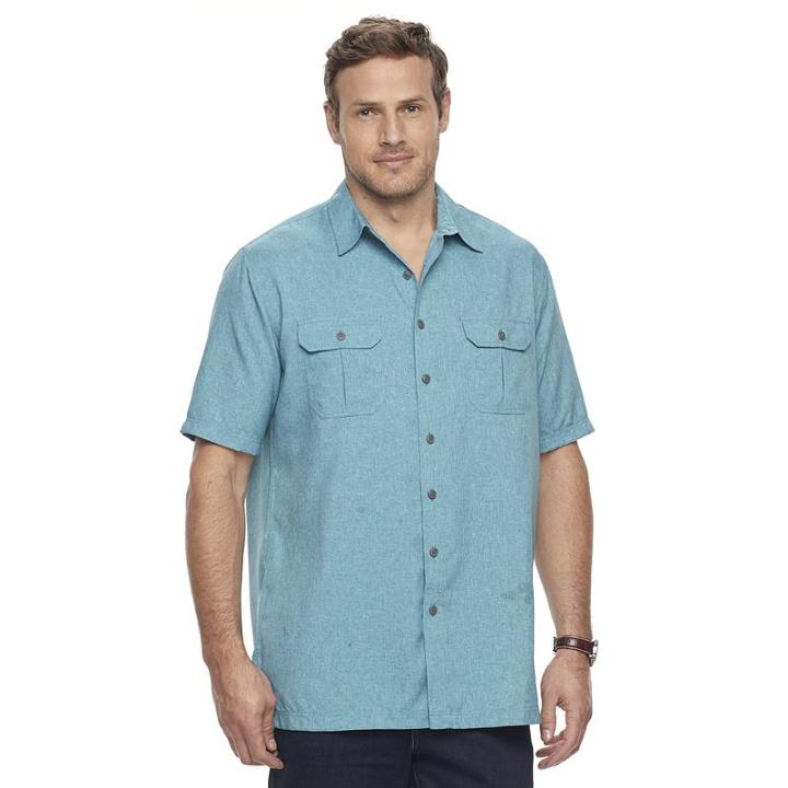 Big & Tall Croft & Barrow&reg; Classic-fit Quick-dry Outdoor Button-down Shirt, Men's, Size: 2xb, Blue (navy)