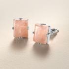 Lc Lauren Conrad Runway Collection Pink Quartz Rectangle Stud Earrings, Women's