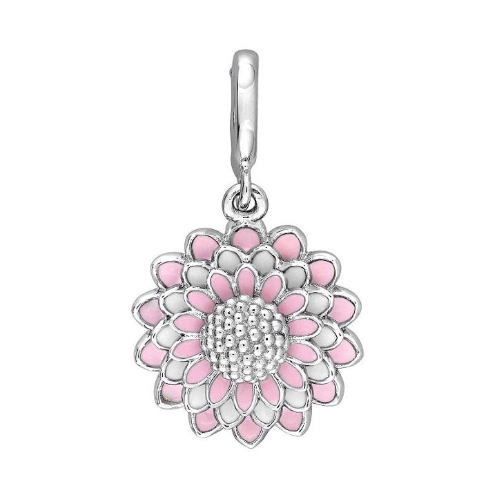 Laura Ashley Botanical Collection Sterling Silver Flower Charm, Women's, Grey