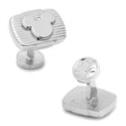 Disney Mickey Mouse Ribbed Cuff Links, Men's, Silver