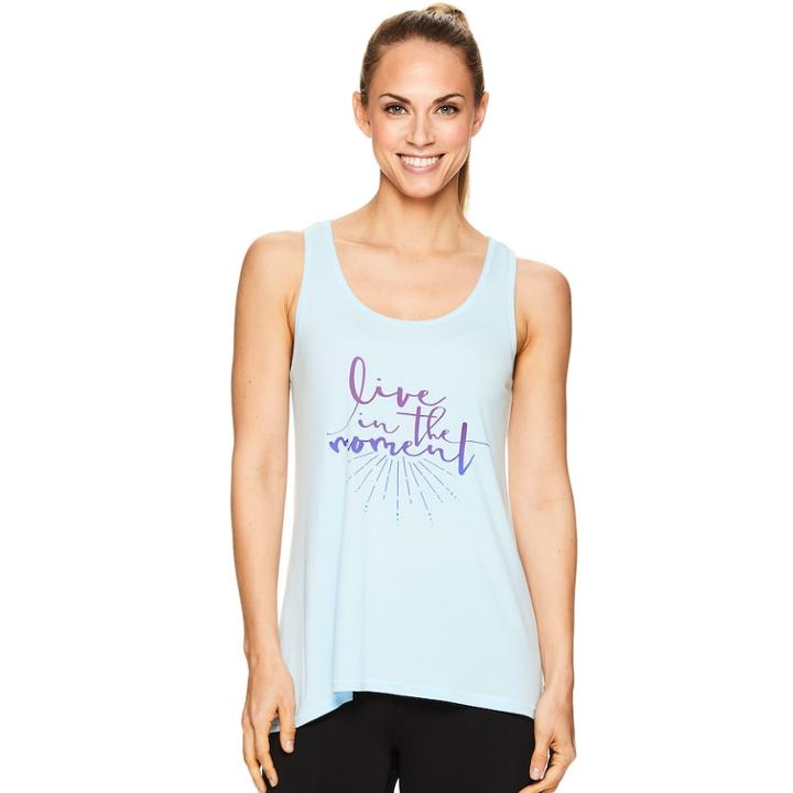 Women's Gaiam Harmony Graphic-print Yoga Tank, Size: Large, Dark Blue