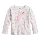 Girls 4-10 Jumping Beans&reg; Softest Fleece Fuzzy Applique Pullover, Size: 6, Natural
