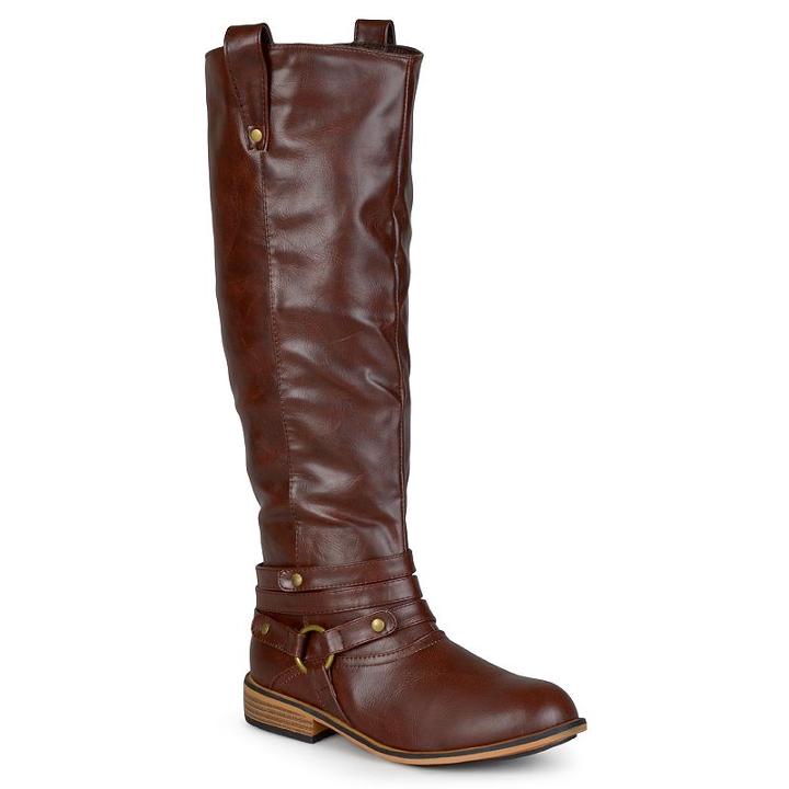 Journee Collection Walla Women's Knee-high Boots, Girl's, Size: 10, Brown