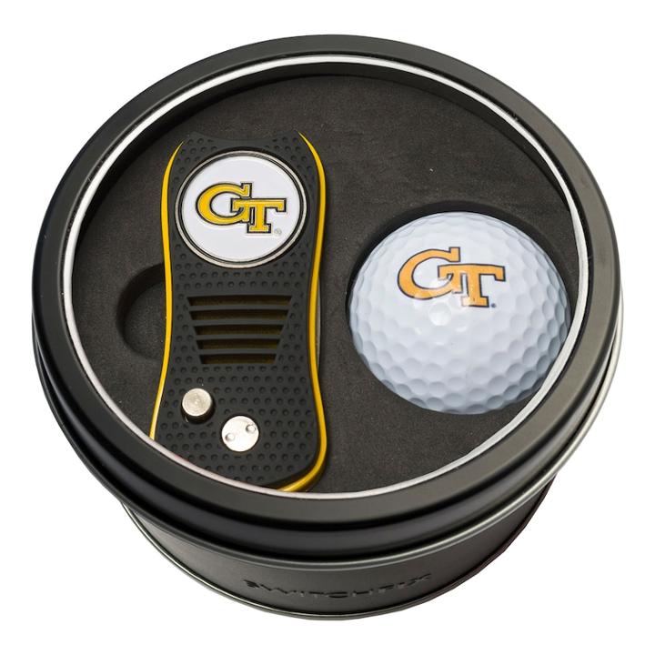 Team Golf Georgia Tech Yellow Jackets Switchfix Divot Tool & Golf Ball Set, Adult Unisex, Multicolor