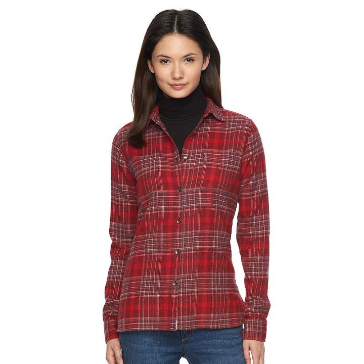 Women's Woolrich Flannel Shirt, Size: Small, Drk Purple