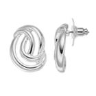 Napier Openwork Swirl Knot Nickel Free Drop Earrings, Women's, Silver