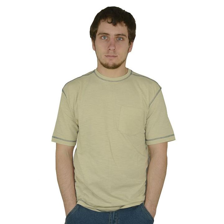 Men's Stanley Classic-fit Slubbed Performance Tee, Size: Xl, Beig/green (beig/khaki)