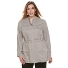 Plus Size Apt. 9 &reg; Utility Jacket, Women's, Size: 2xl, Grey