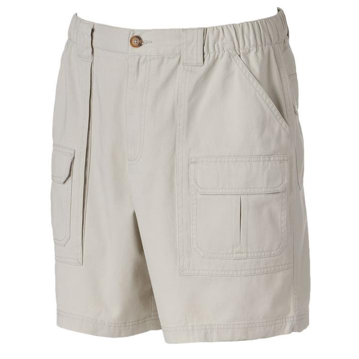 Men's Croft & Barrow&reg; Side Elastic Cargo Shorts, Size: 40, Lt Beige