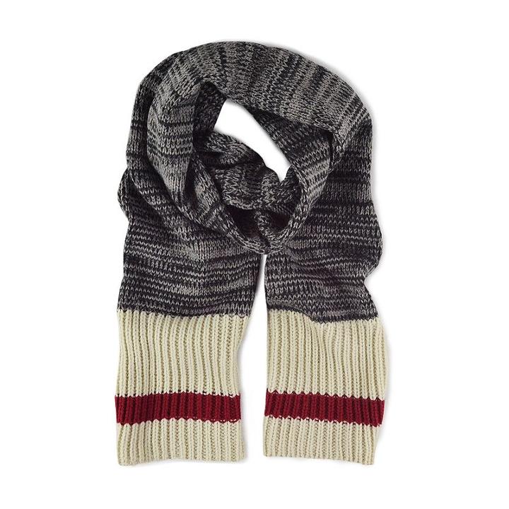 Muk Luks Marled Sock Striped Scarf - Men, Grey