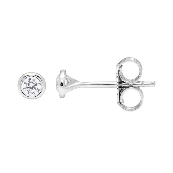 10k White Gold 1/10 Carat T.w. Diamond Stud Earrings, Women's