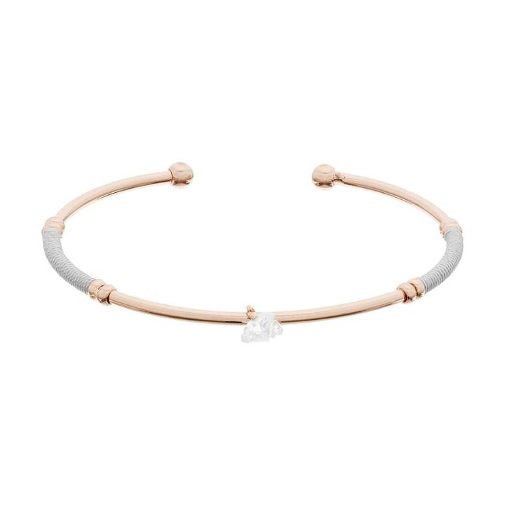 Lc Lauren Conrad Thread Wrapped Cubic Zirconia Cuff Bracelet, Women's, Grey