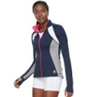 Women's Fila Sport&reg; Contrast Zipper Thumb Hole Jacket, Size: Medium, Dark Blue