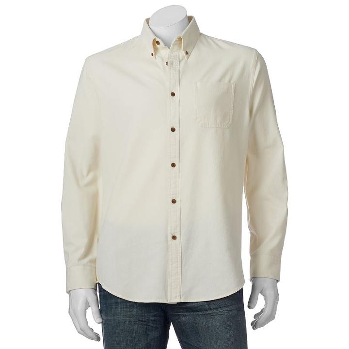 Big & Tall Croft & Barrow&reg; Classic-fit Woven Button-down Shirt, Men's, Size: 2xb, Natural
