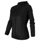 Women's New Balance Windcheater Hooded Running Jacket, Size: Small, Black
