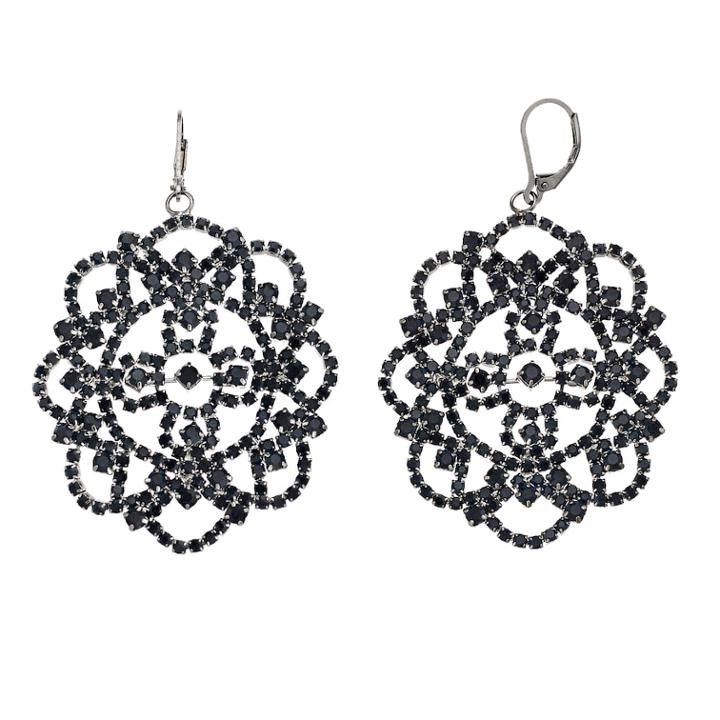 Simply Vera Vera Wang Black Drop Earrings, Women's, Blue