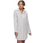 Women's Sonoma Goods For Life&trade; Pajamas: Button Down Flannel Sleep Shirt, Size: Xxl, Drk Purple