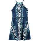 Girls 7-16 Speechless Animal Print Fit And Flare Dress, Girl's, Size: 10, Blue Other