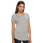 Women's Apt. 9&reg; Marled Cold-shoulder Top, Size: Medium, White Oth