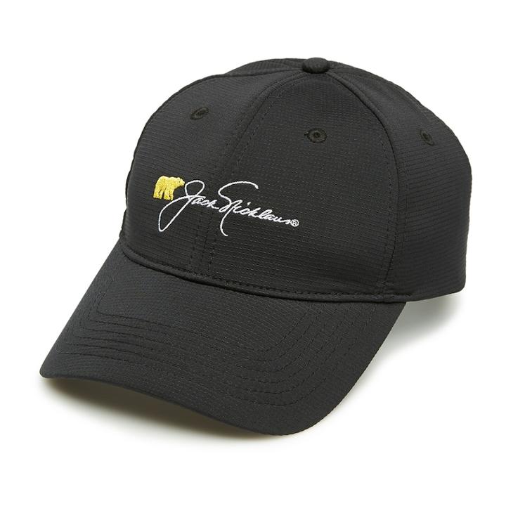 Men's Jack Nicklaus Textured Script Logo Golf Cap, Black