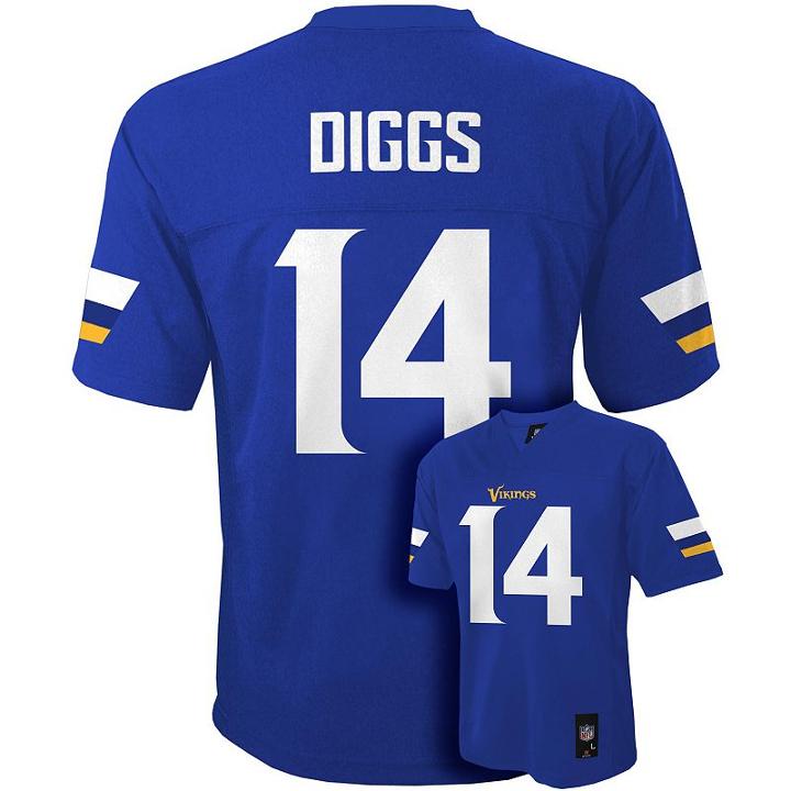 Boys 8-20 Minnesota Vikings Stefon Diggs Replica Jersey, Boy's, Size: M(10-12), Purple