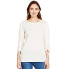 Women's Izod Ruched-sleeve Top, Size: Medium, Natural