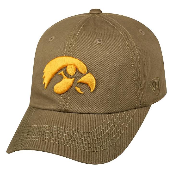Adult Top Of The World Iowa Hawkeyes Crew Adjustable Cap, Men's, Beig/green (beig/khaki)