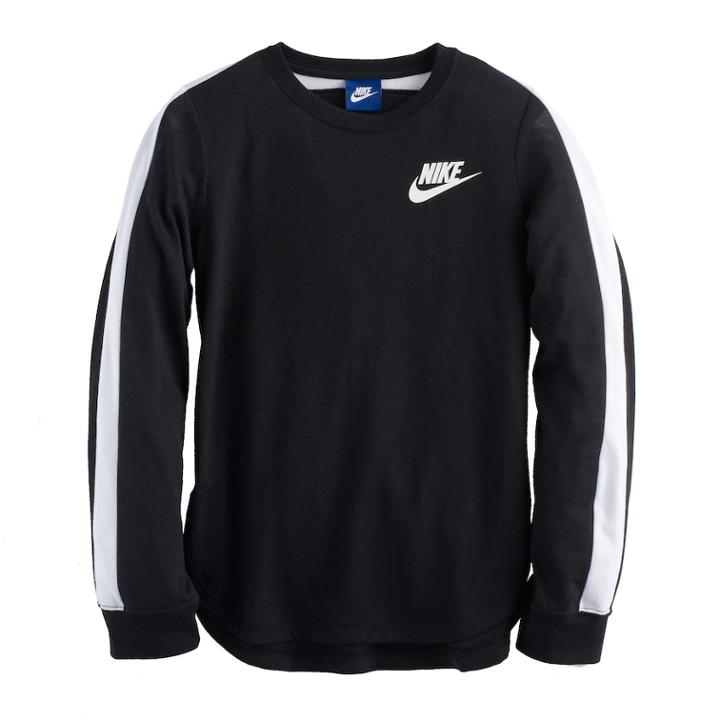 Girls 7-16 Nike Colorblock Stripe Top, Size: Medium, Grey (charcoal)