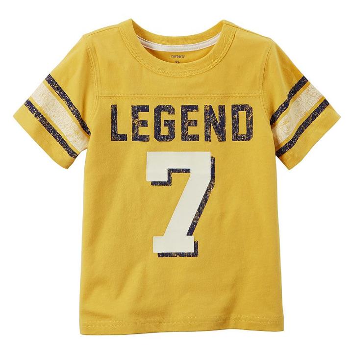 Boys 4-8 Carter's Legend 7 Striped Graphic Tee, Size: 8, Yellow