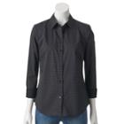 Women's Apt. 9&reg; Structured Shirt, Size: Medium, Black