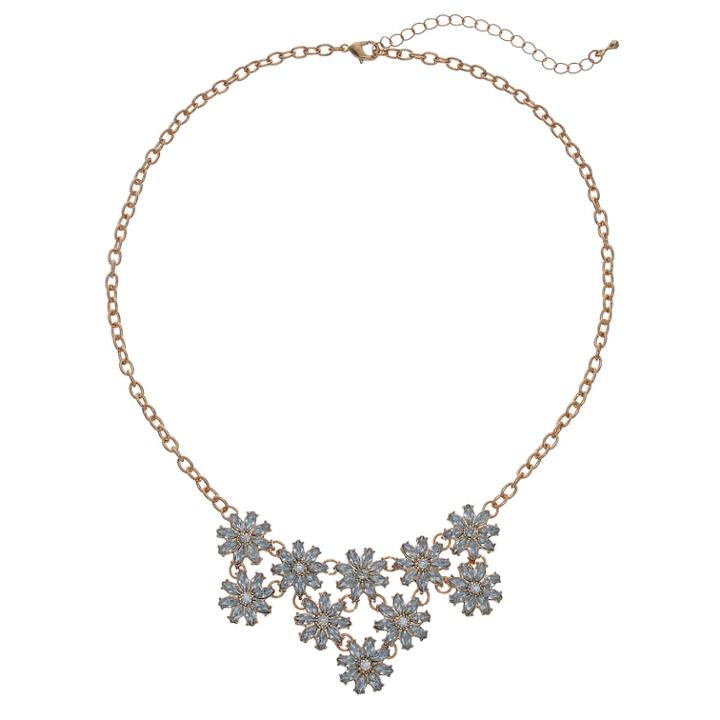 Mudd&reg; Flower Statement Necklace, Women's, Gold