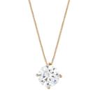 Forever Brilliant 14k Gold 3 1/10 Carat T.w. Lab-created Moissanite Pendant, Women's, Size: 18