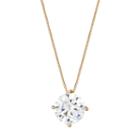 Forever Brilliant 14k Gold 3 1/10 Carat T.w. Lab-created Moissanite Pendant, Women's, Size: 18