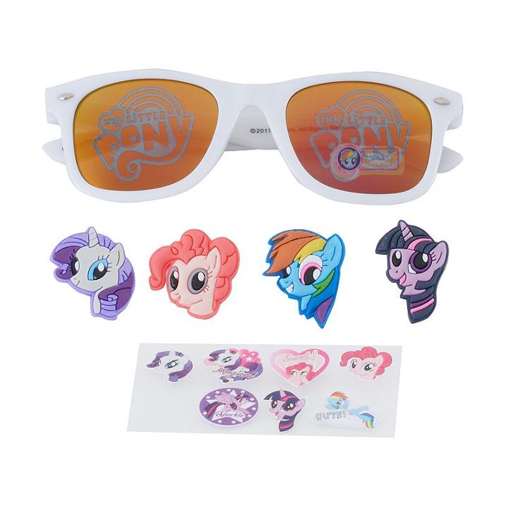 Girls 4-6x My Little Pony Twilight Sparkle, Rarity & Rainbow Dash 3d Character Retro Square Sunglasses, Girl's, Multicolor