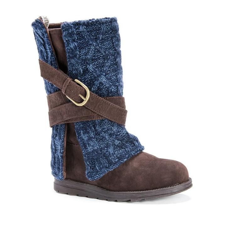 Muk Luks Nikki Women's Water-resistant Boots, Girl's, Size: 11, Dark Brown