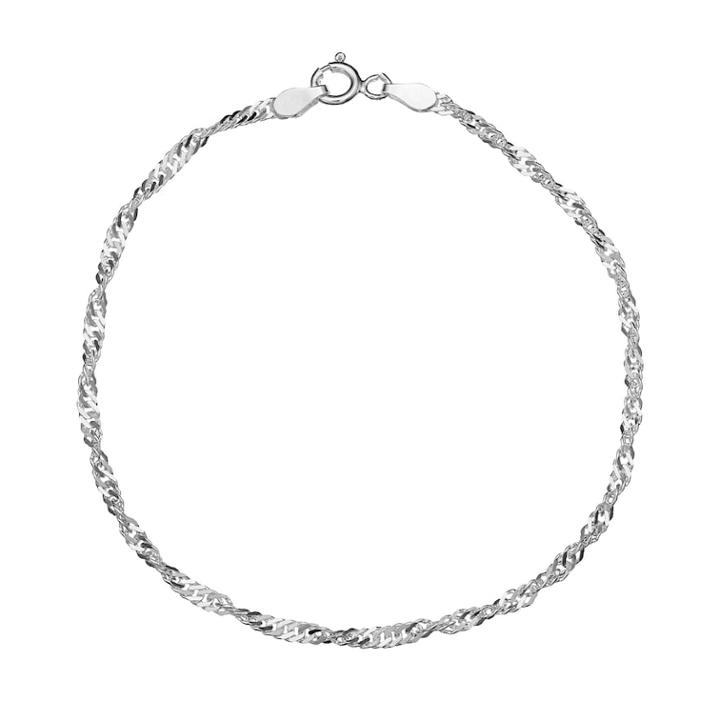Primrose Sterling Silver Rope Chain Bracelet, Women's, Size: 8, Grey