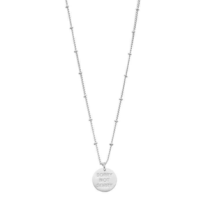 Lc Lauren Conrad Sorry Not Sorry Pendant Necklace, Women's, Silver
