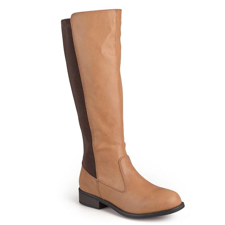 Journee Collection Light Women's Riding Boots, Girl's, Size: 6.5, Lt Brown