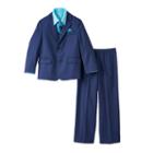 Boys 4-7 Chaps Solid 4-piece Suit Set, Boy's, Size: 4, Dark Blue
