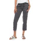 Women's Sonoma Goods For Life&trade; Zipper Accent Utility Capris, Size: 14, Dark Grey